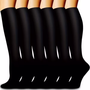6 Pares de Calcetines de Compresión para Hombres y Mujeres, Cómodos y Transpirables, Medias Deportivas para Correr, Ciclismo, Baloncesto y Senderismo