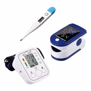 Kit portátil de medición de salud: Monitor de presión arterial, alimentado por batería/USB, inicio con un botón, fácil operación, un imprescindible y un esencial perfecto para la familia